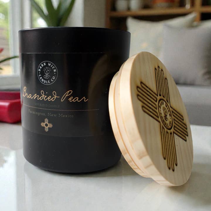 Vela de pera Branded para venta al por mayor de Dark Wick Candle Co