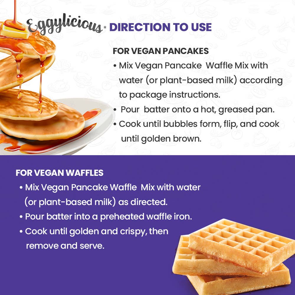 Granary Mart - Wholesale Pancake Mix - Eggylicious Vegan Pancake Waffle Mix - 1.5 lbs5