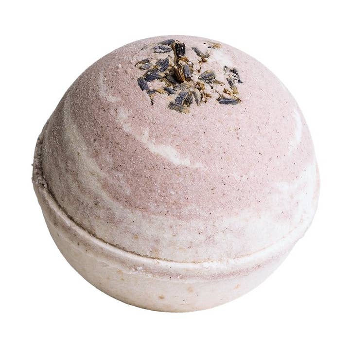Lavender Coconut Bath Bomb for wholesale by Vocal Botany