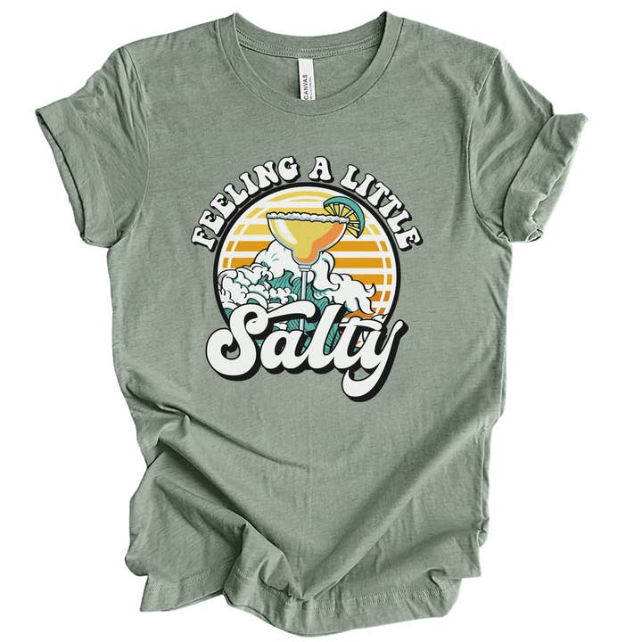 Feeling a Little Bit Salty Retro Vaca Graphic Tee for wholesale by SweetBee