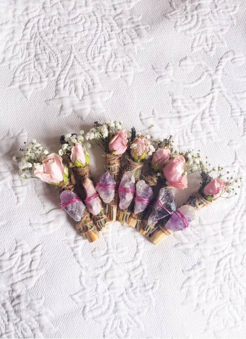 CharlieHaze - Wholesale Sage Bundle - Amethyst, Lavender, Rose and Palo Santo Smudge stick2