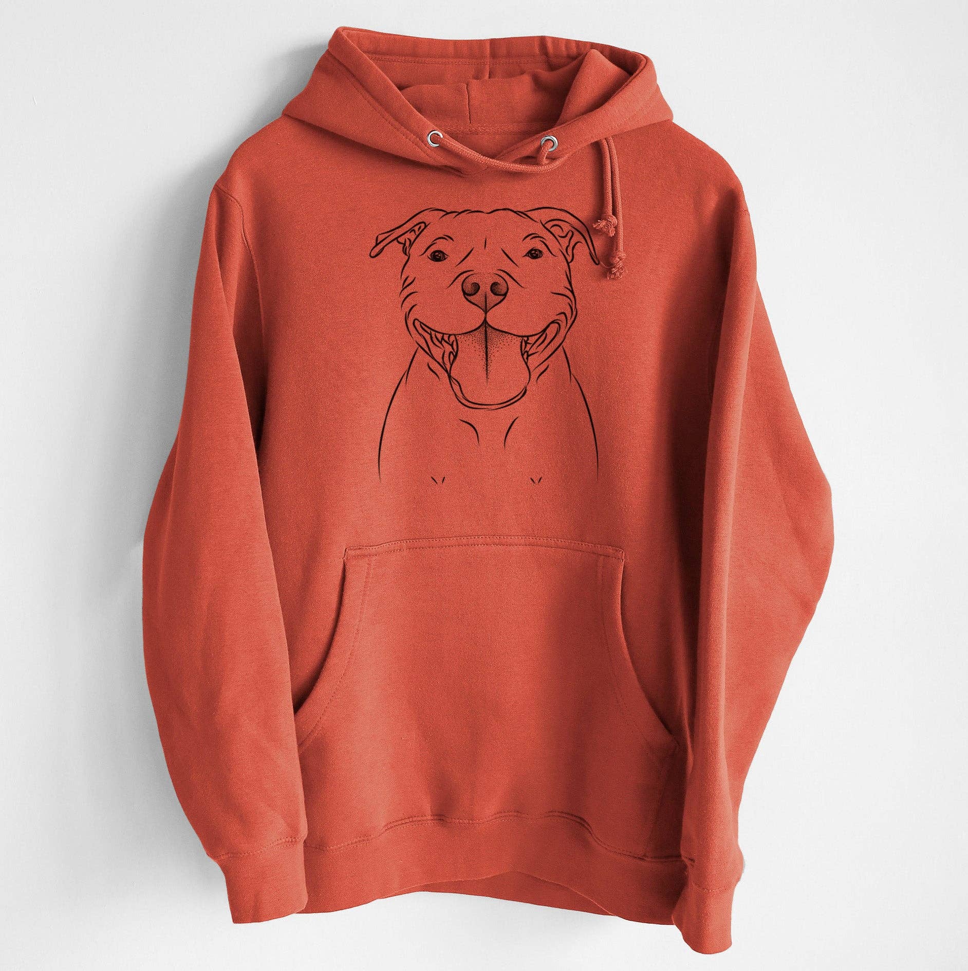 Inkopious - Wholesale Hoodie - Unisex - Wafer the Staffordshire Bull Terrier- Heavyweight Fleece Hoodie3