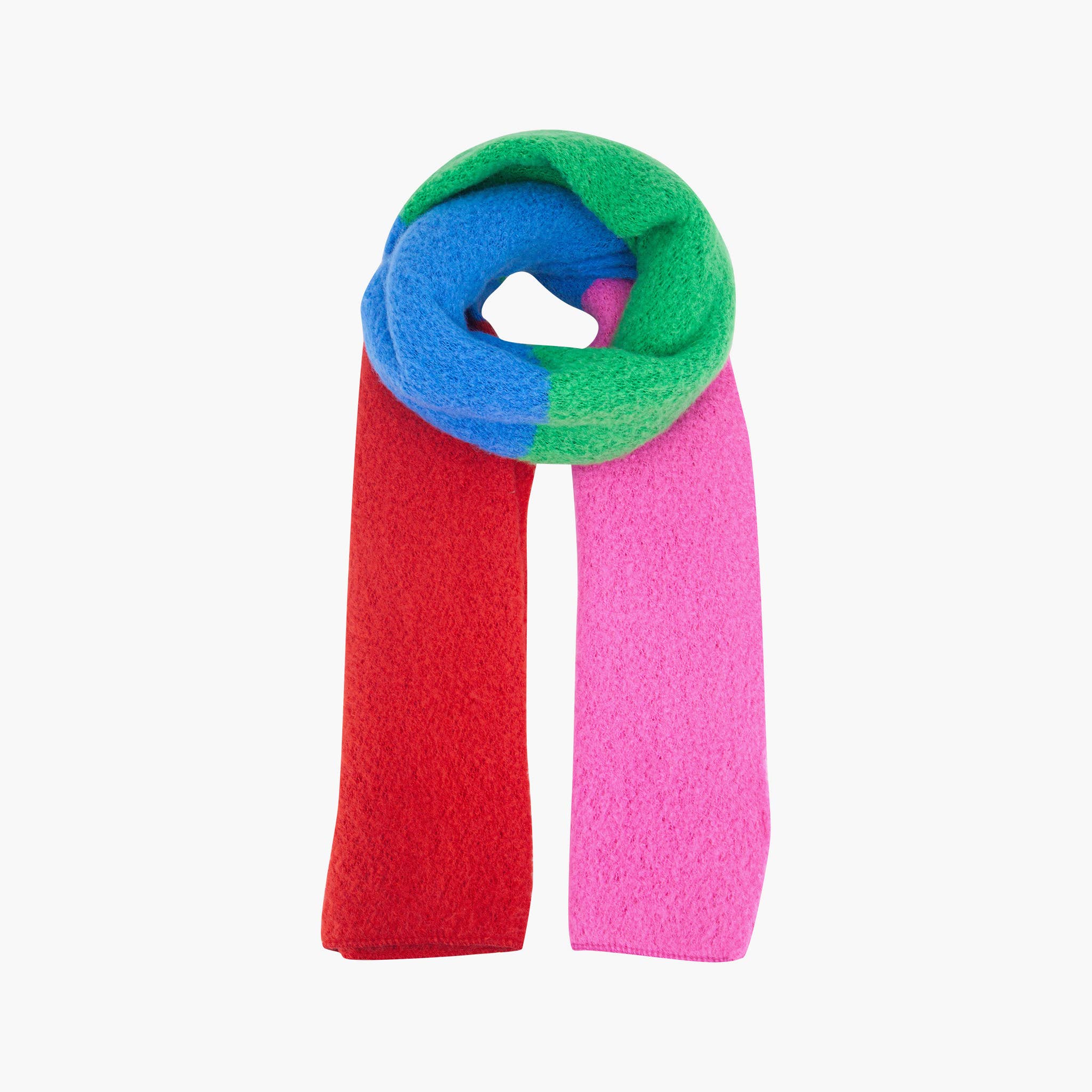 Sarta Accessories – wholesale Scarf – Women's – Aster Green/Pink Colourblock Heavyweight Scarf