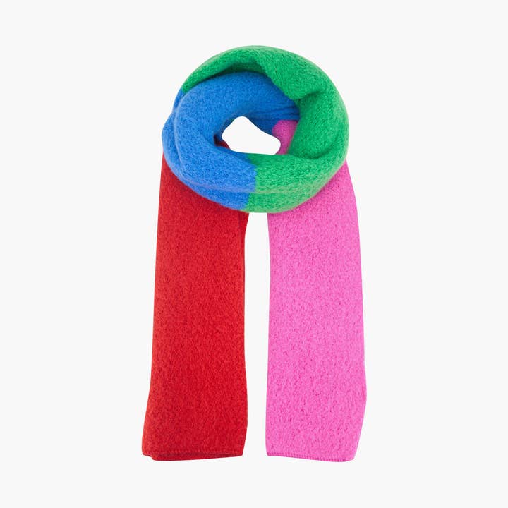 Sarta Accessories – wholesale Scarf – Women's – Aster Green/Pink Colourblock Heavyweight Scarf0