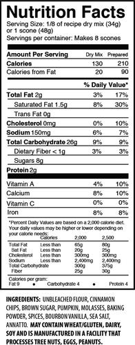 The Invisible Chef - Wholesale Biscuit Mix - Pumpkin Cinnamon Chip Scone Mix - 9.5 oz3