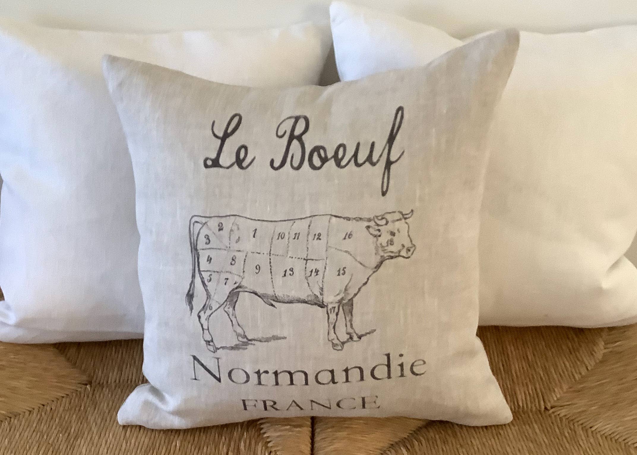 de Beauchêne & Co - Vente Housse de coussin - Le Boeuf - Housse de coussin européen1