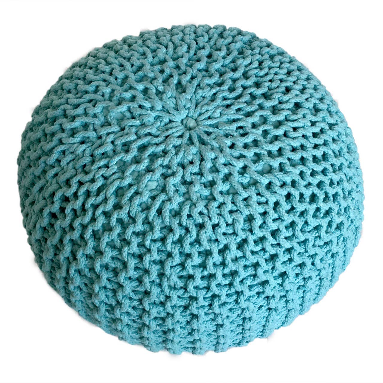 Voglrieder - Wholesale Pouf - Pouf, diameter 55 cm, knitted stool, pouf, pouf, floor cushion, large45