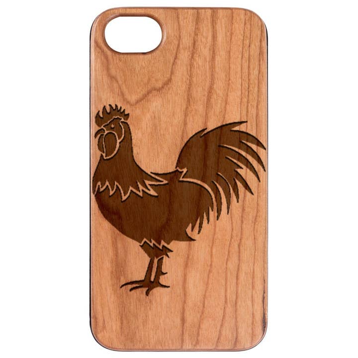 Cherry Wood - Rooster Engraved for wholesale by OTTO CASE