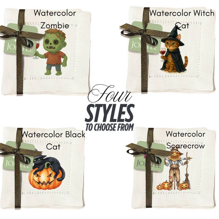 Serviettes à jours - Hantées, quatre styles au choix pour la vente par Jolitee