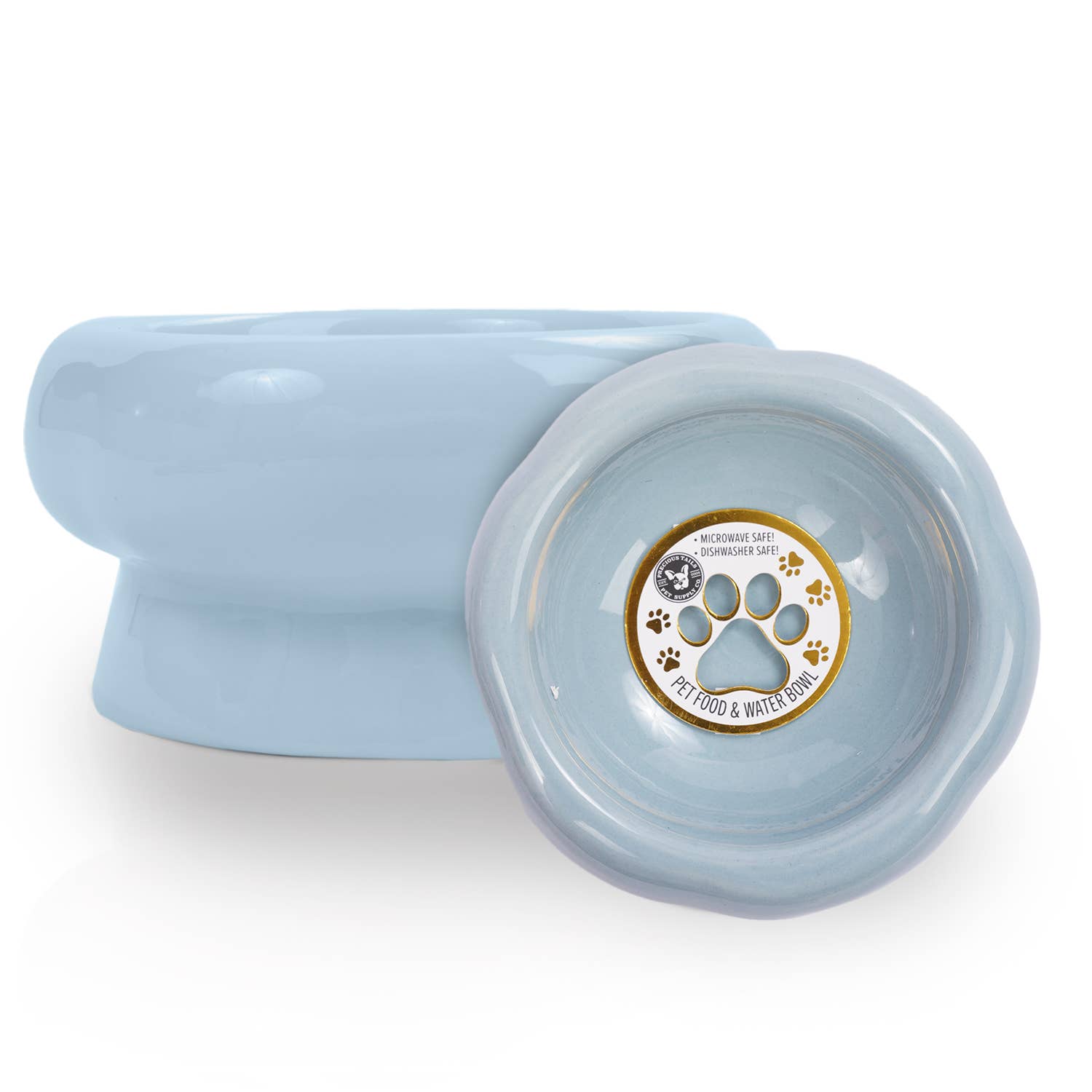 Precious Tails - Wholesale Pet Bowl - Cat/Dog - Abstract bubble Shaped Stoneware Elevated Pet Bowl8