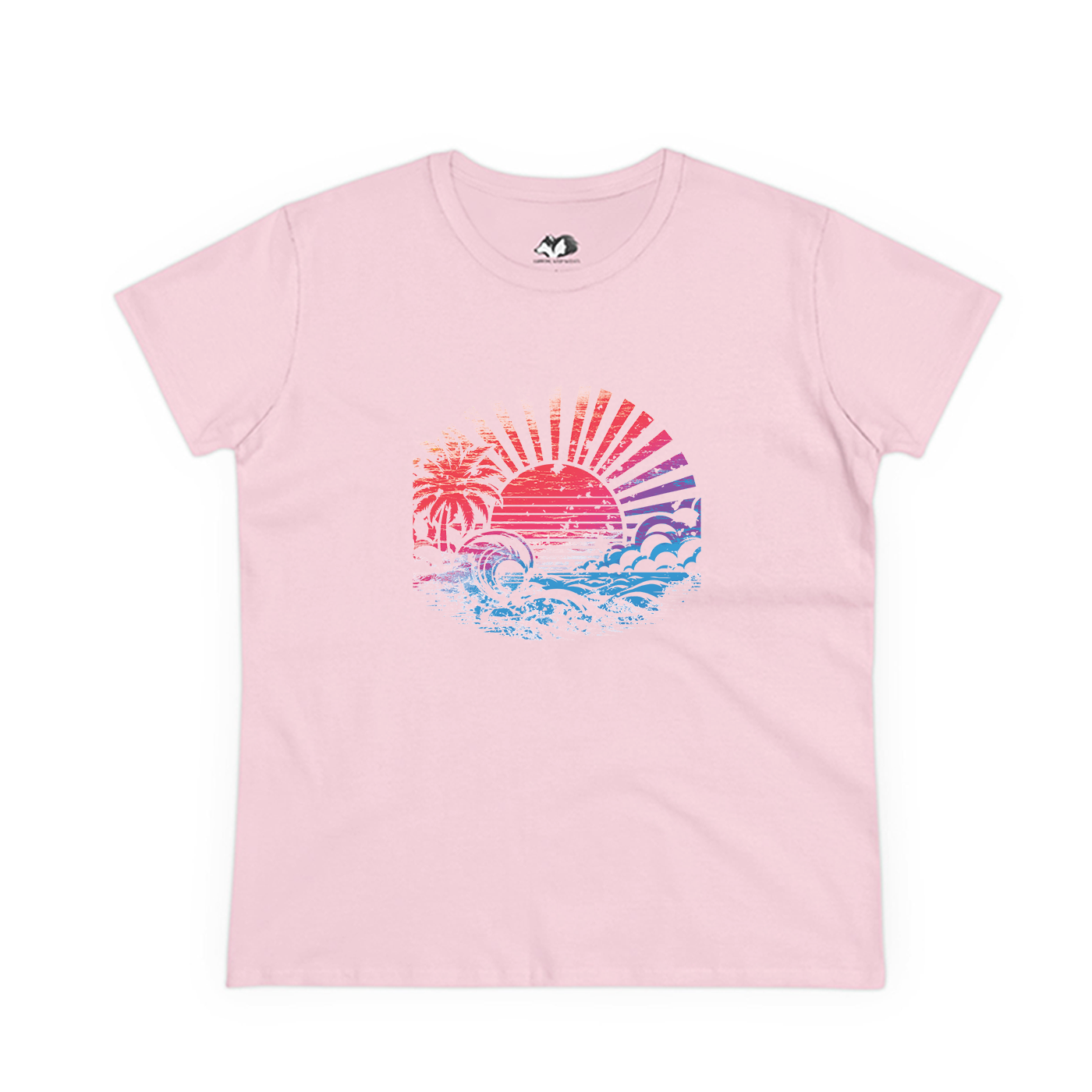 Running With Wolves - Wholesale Screen Printed T-Shirt - Women's - Morning Sun0