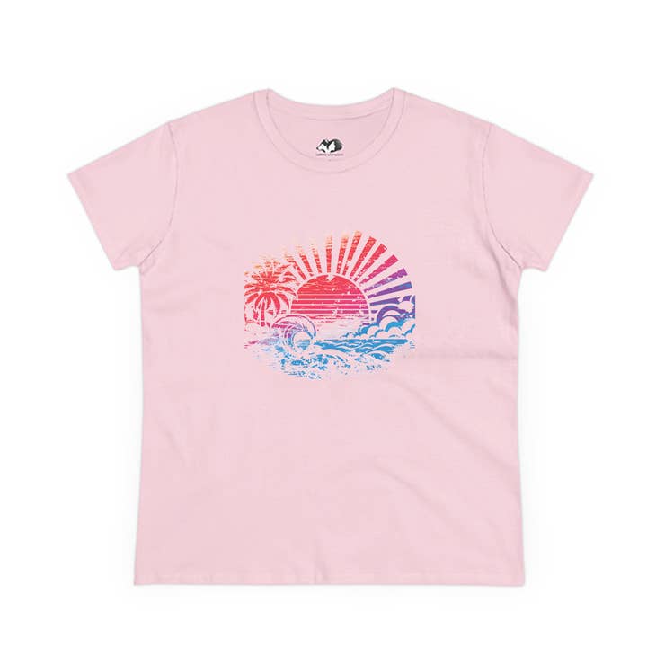 Running With Wolves - Wholesale Screen Printed T-Shirt - Women's - Morning Sun