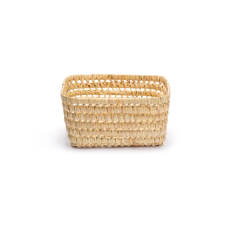 Marokkaanse palm opbergdoos, rieten mand, 32cm voor wholesale door ZocoChic