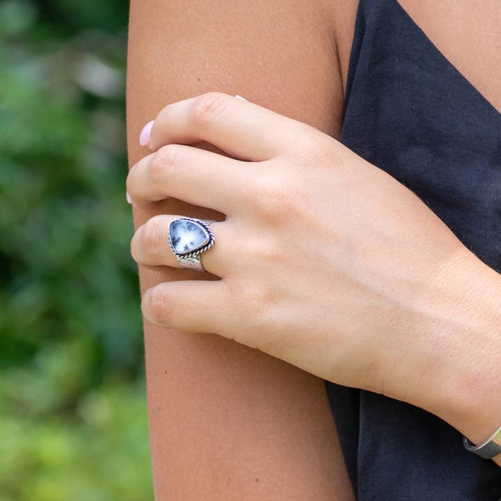 Anju Jewelry - Wholesale Cocktail/Statement Ring - Kashi Semiprecious Stone 24 Large Rings Prepack (w Display)