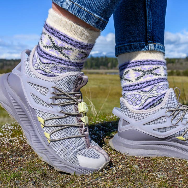 Carpathian Wool - Wholesale Socks - Women's - Malta Lavender - Ultra Soft Crew Socks | Wool & Bamboo3