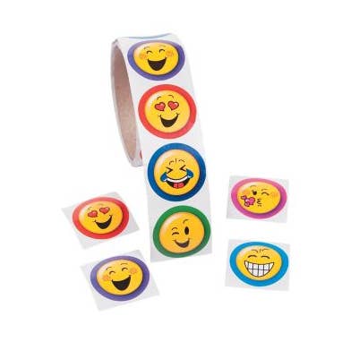 EMOJI ROLL STICKER for wholesale by Fun Express