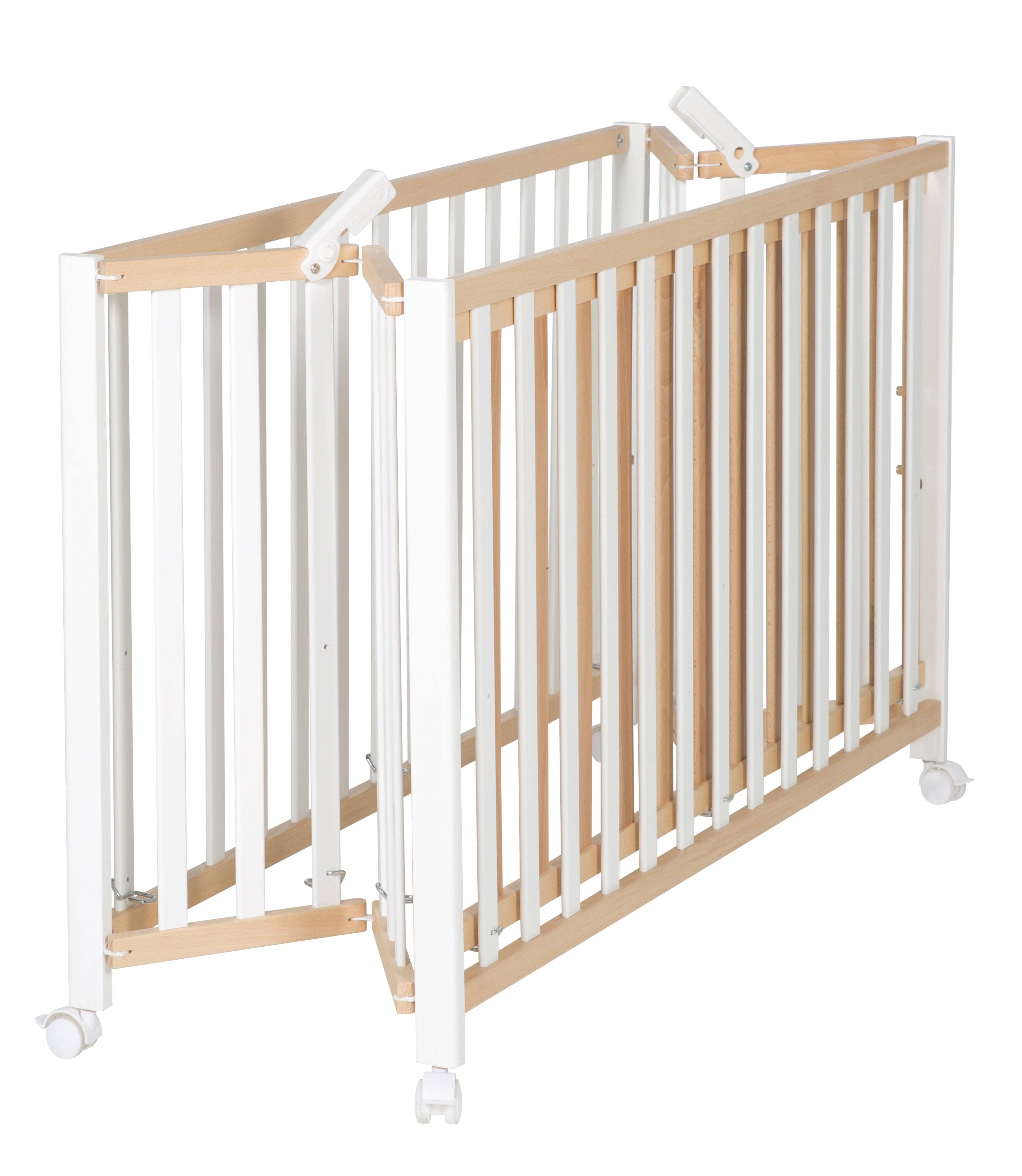 roba kids - Wholesale Bed - Kids & Baby - ROBA folding bed 'Fold Up', 60 x 120 cm, organic beech/white2
