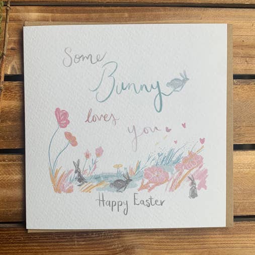 Algum Coelhinho Gosta de Ti ~ Cartão de Páscoa Feliz por atacado de PaperTwigs Designs