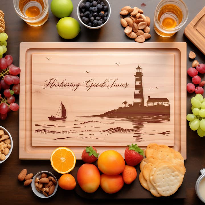Nautical Lighthouse Engraved Cutting Board – Coastal Gift for wholesale by Southern Farm Signs