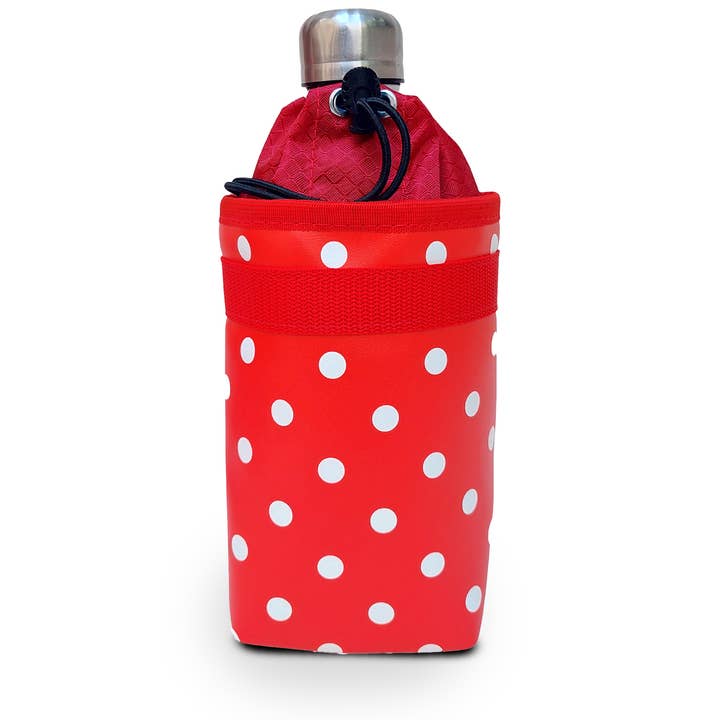 Bolsa para botellas Snack Bag Porta botellas - Lunares rojos para venta al por mayor de Ikuri