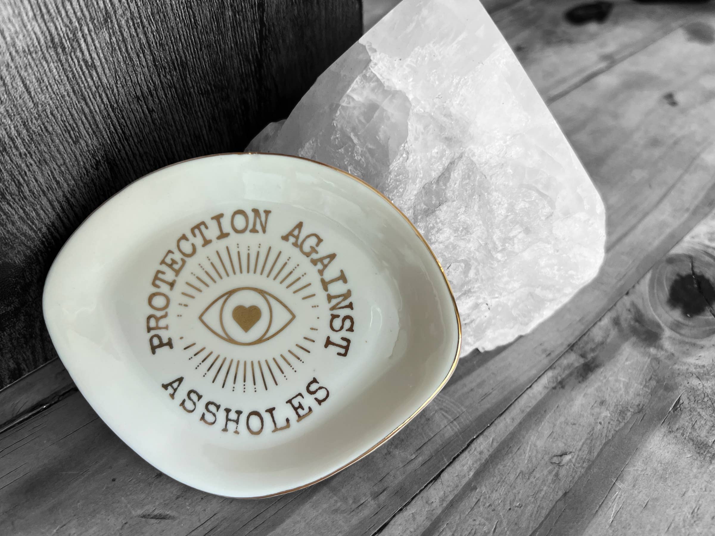 Seren James - Wholesale Jewelry Dish - “Protection Against Assholes” Funny Cuss Word Trinket Dish2