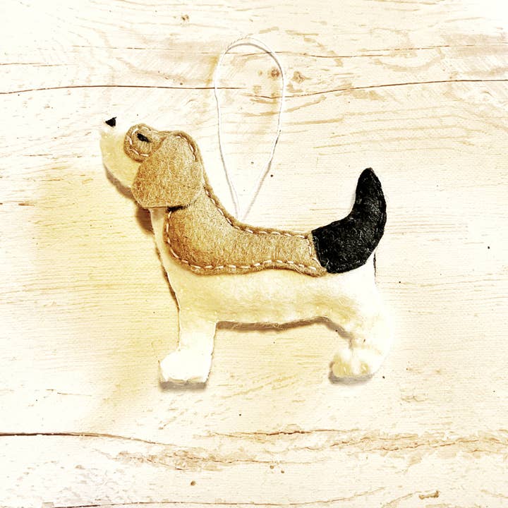 Grab a Coffee - Wholesale Ornament - Felt beagle ornament - dog memorial gift5