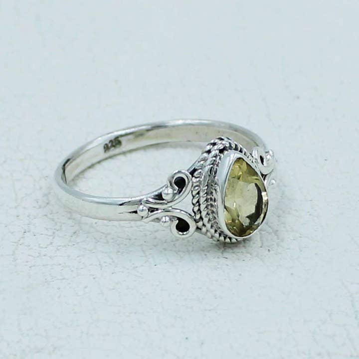 Silvex Jewelry - Wholesale Engagement Ring - Solitaire Citrine Engagement Ring in Sterling Silver9