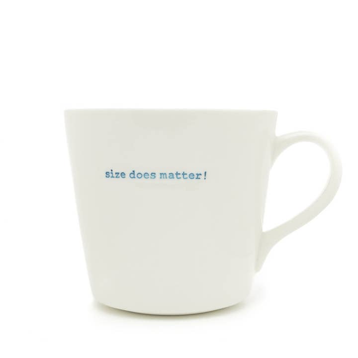Keith Brymer Jones Large Mug 500ml - size does matter! (blue) for wholesale by Forma House