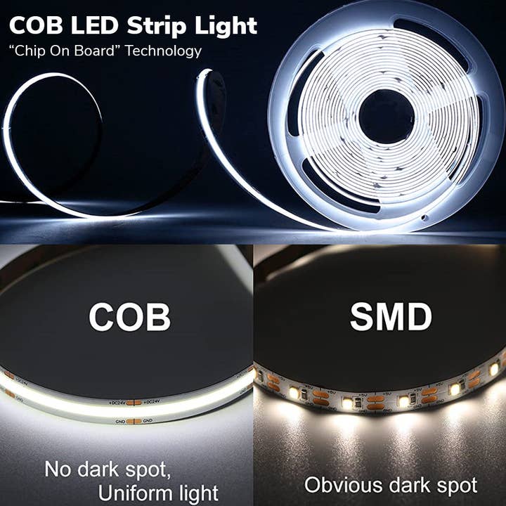 ENER-J – wholesale String lights – 5 meters, 12V COB LED Strip Lights 4000K2