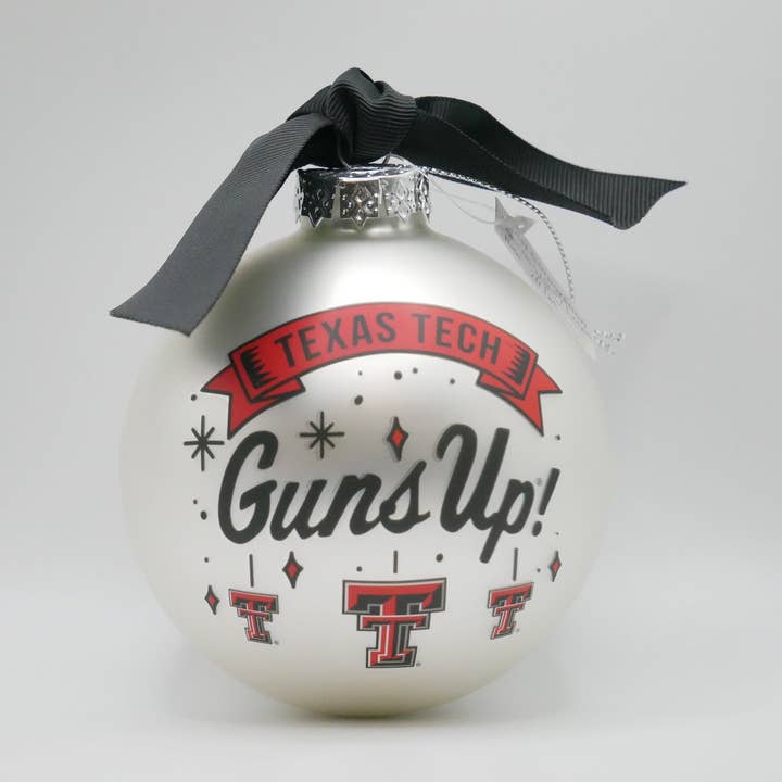 Texas Tech Maskottchen Glaskugel Ornament für den Großhandel von Valiant Gifts Inc
