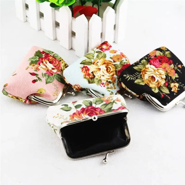 Magnifique Hearts - Wholesale Coin Purse - Women's - Floral Coin Purse, Cute Small Storage Purse Coins trinkets