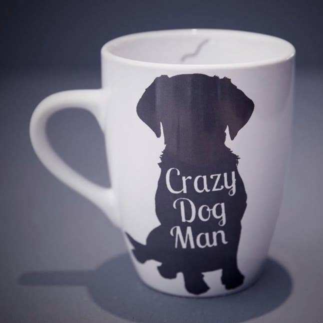 Mug Crazy Dog Man - Différentes tailles pour la vente par Charlotte Clark Ltd