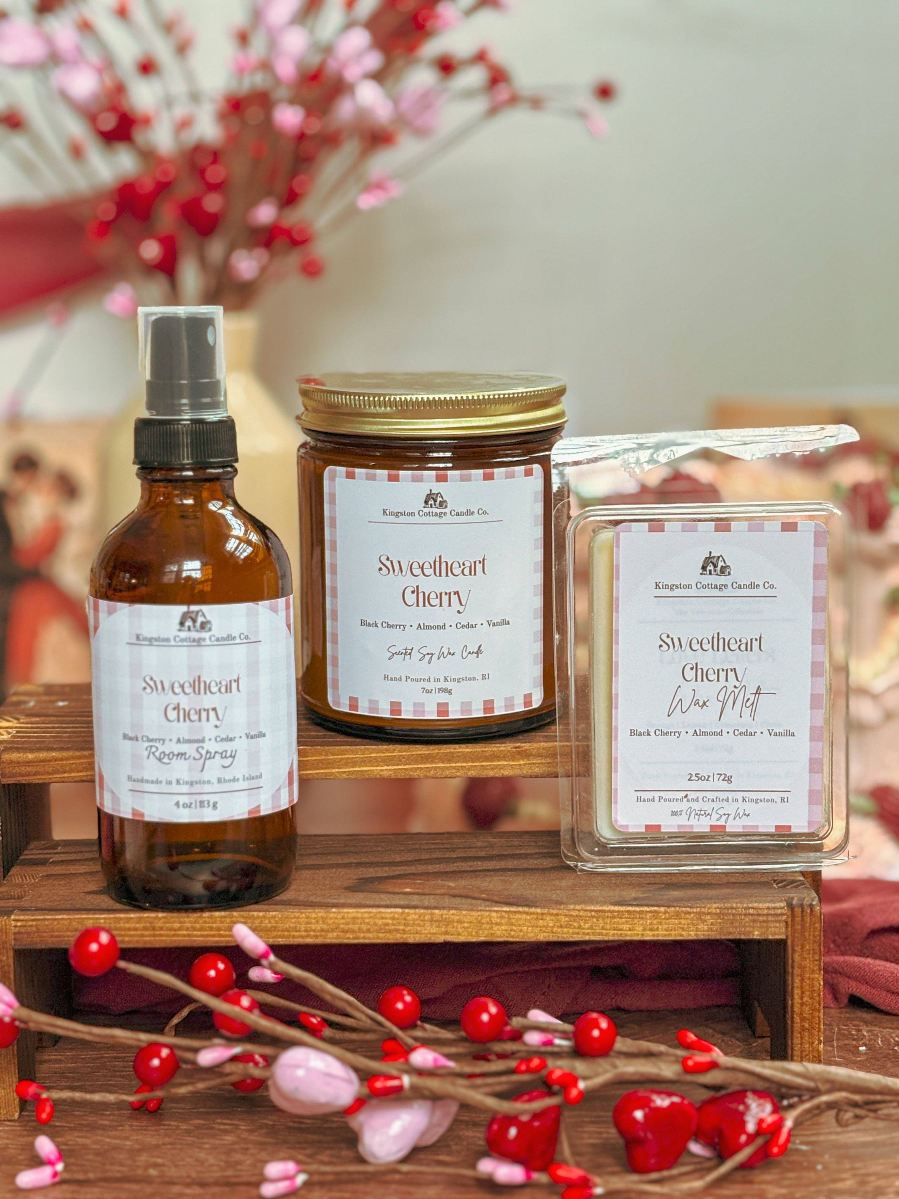 Kingston Cottage Candle Co. - Wholesale Jar/Filled Candle - Sweetheart Cherry Soy Candle2