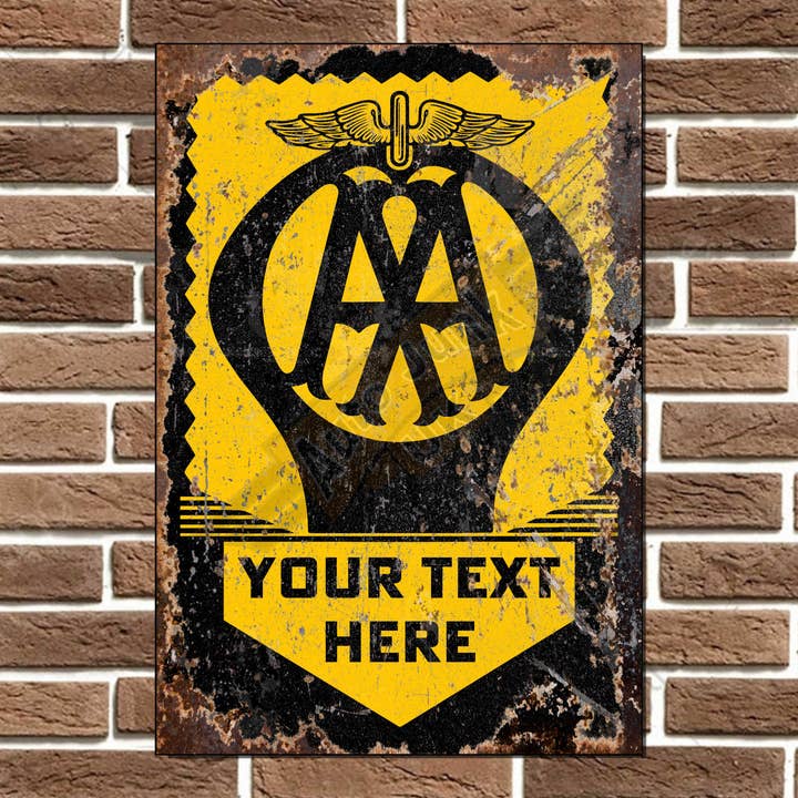 Auto Junk UK Ltd - Wholesale Bord/bordje - Gepersonaliseerd AA Metalen Bord1