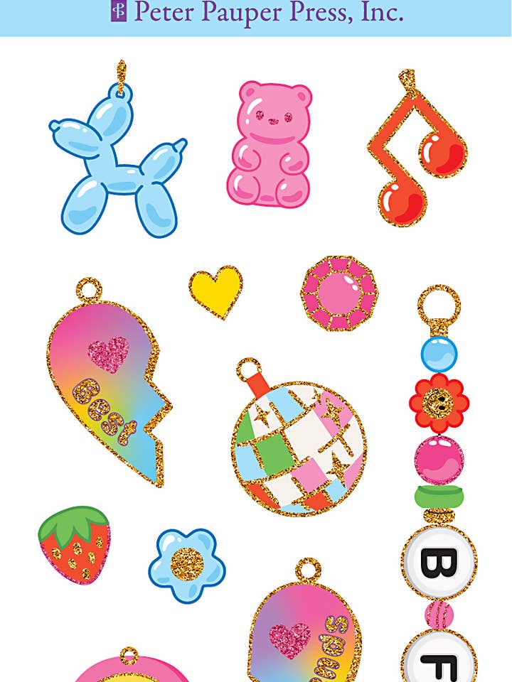 Friendship Bracelets Sticker Set for wholesale by Peter Pauper Press, inc.