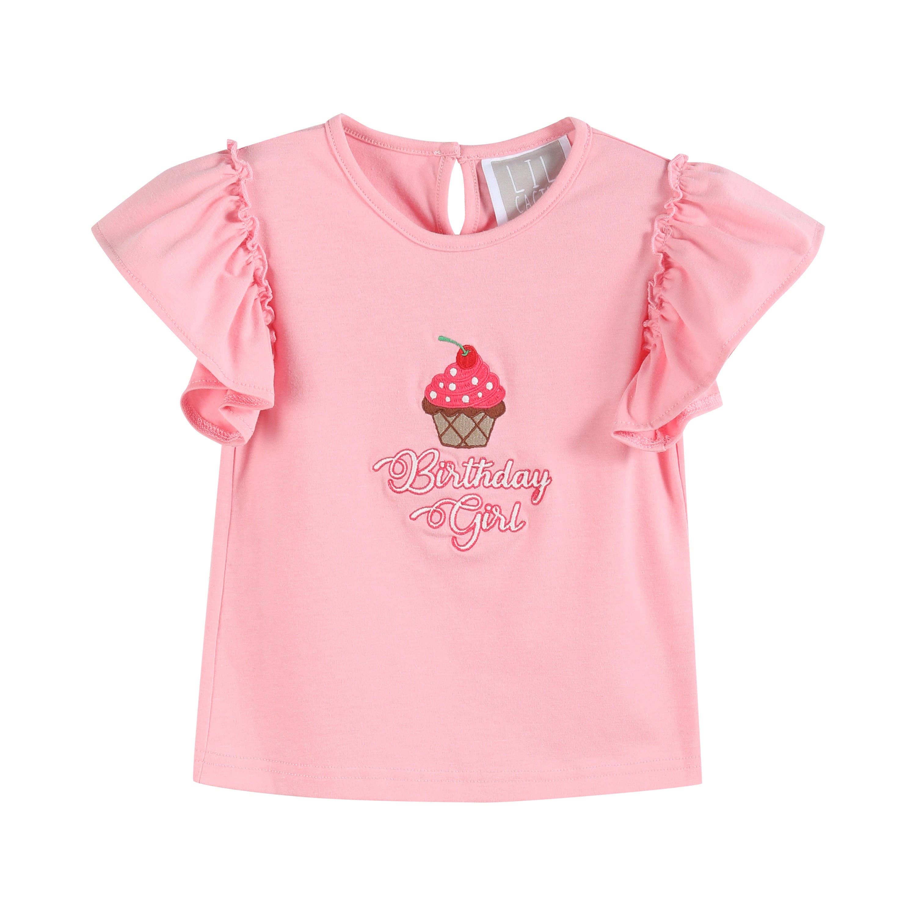 Lil Cactus - Venta al por mayor Conjunto de camiseta y falda - Niños - Conjunto de Top con Volantes y Falda-Pantalón Rosa para Cumpleaños de Niña5