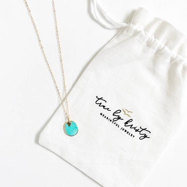 True by Kristy Jewelry - Wholesale Pendant/Charm Necklace - Free Spirit Turquoise Necklace Gold Filled