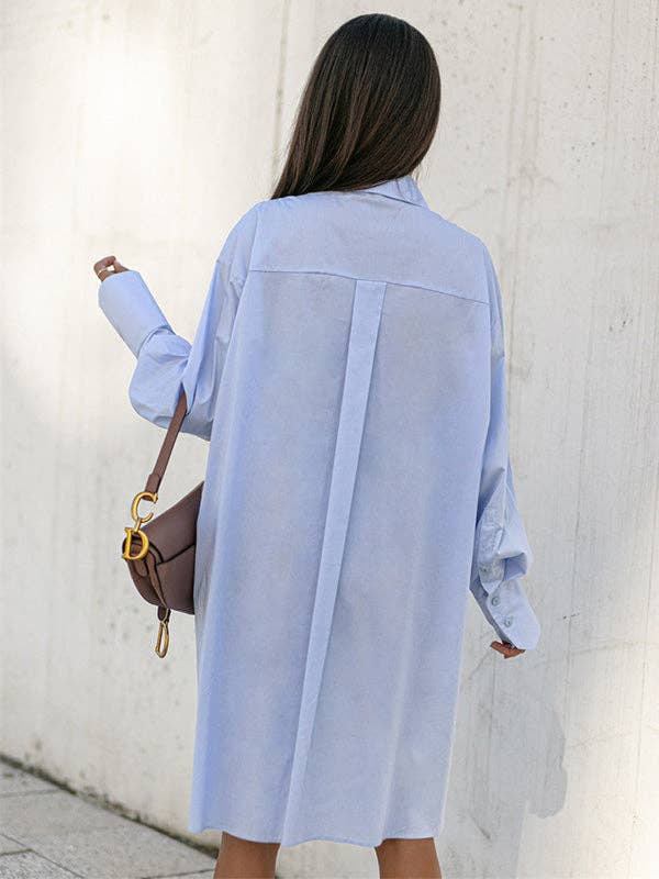 Plush Looks - Vente Chemise à col boutonné – femme - Chemises Urban manches longues col à revers asymétriques uni12