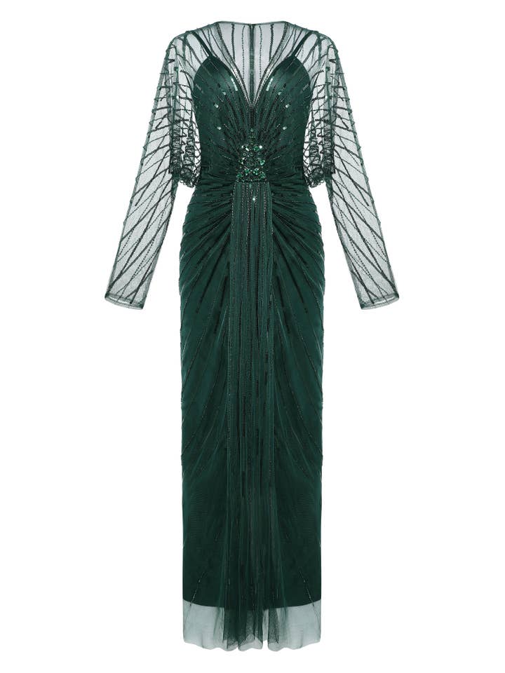 BABEYOND - Vente Robe de soirée – femme - Robe de soirée grande taille Zouzou ornée de cristaux9