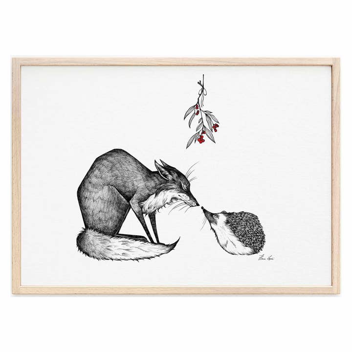 Art Print - Fox & Hedgehog for wholesale by LIGARTI