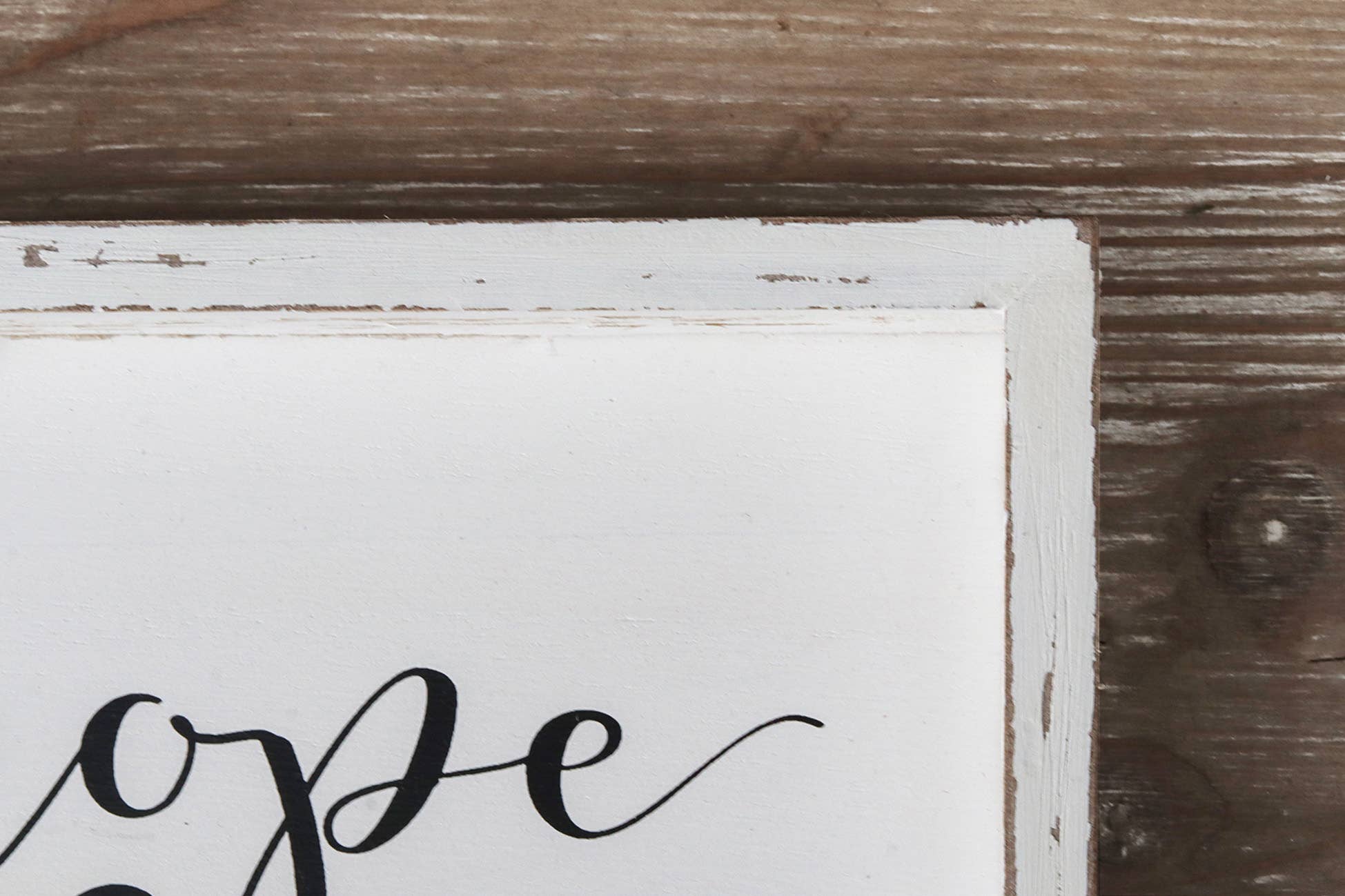 Paris Loft Inc – wholesale Skylt – Vitt tvättat trä inspirerande hopp och tro väggdekor2