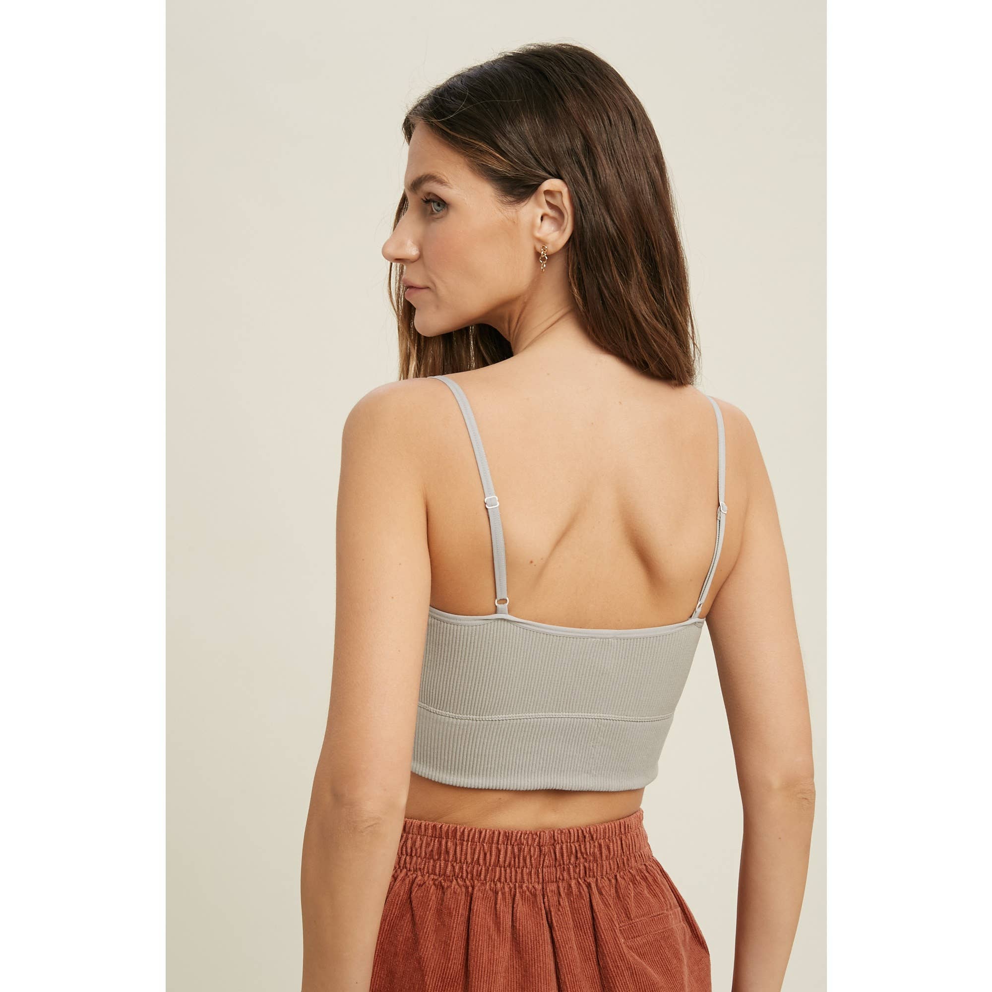 Wishlist Apparel - Wholesale Bralette - Women's - RIBBED SEAMLESS BRALETTE WITH DETAIL / WL22-662210