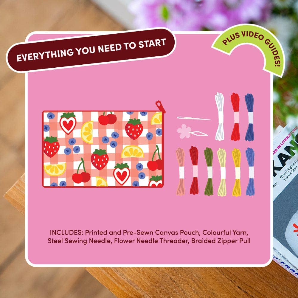 Craft Club - Vendita all'ingrosso Attrezzatura per ricamo/punto croce - FRUTTA MERCATO - Kit Astuccio Ricamo a Punto Croce4