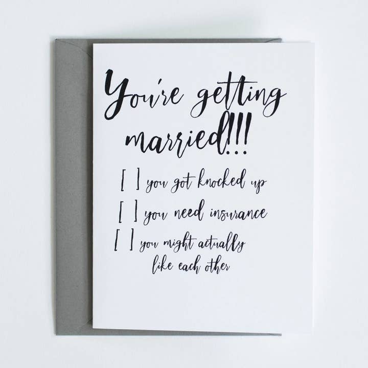 Biglietto di auguri per sposarsi per la vendita all'ingrosso da parte di Sassper Goods