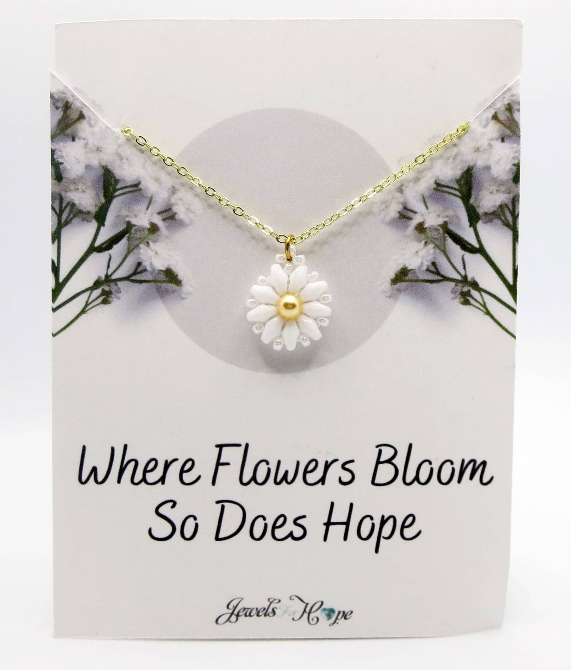 Jewels For Hope - Wholesale Pendant/Charm Necklace - Daisy Flower Necklace, Spring Pendant, Floral Jewelry4