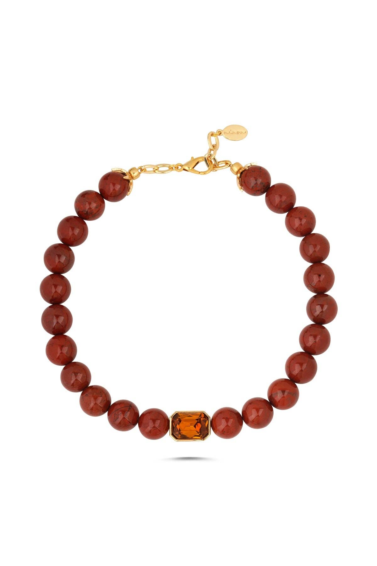 Ninon - Wholesale Beaded/Pearl Necklace - Bodrum Akik ve Kristal Kolye