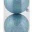 The Gerson Companies - Wholesale Ornament - Krebs Light Blue Glitter 4" (100mm) Shatterproof Ball (1)