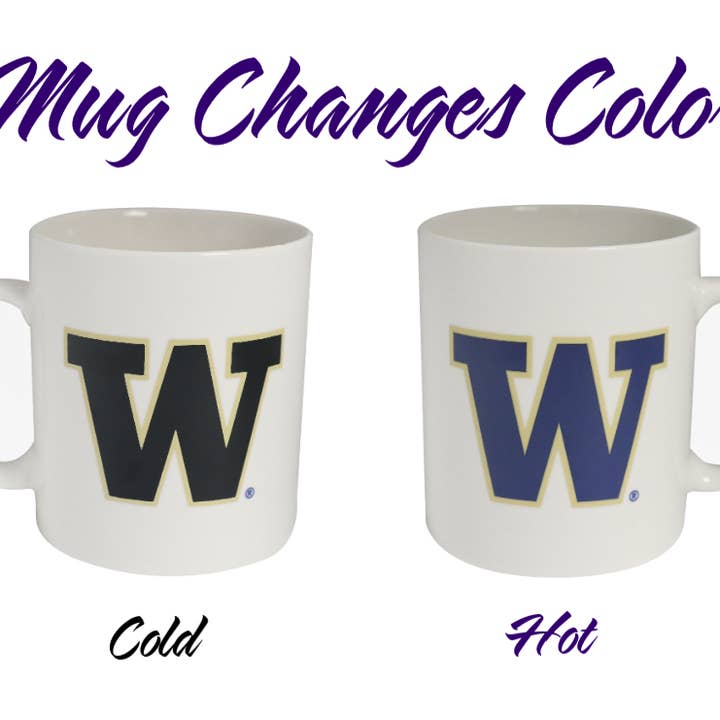 UW Huskies Color Changing Mug - Logo Changes Color for wholesale by Sunkiss