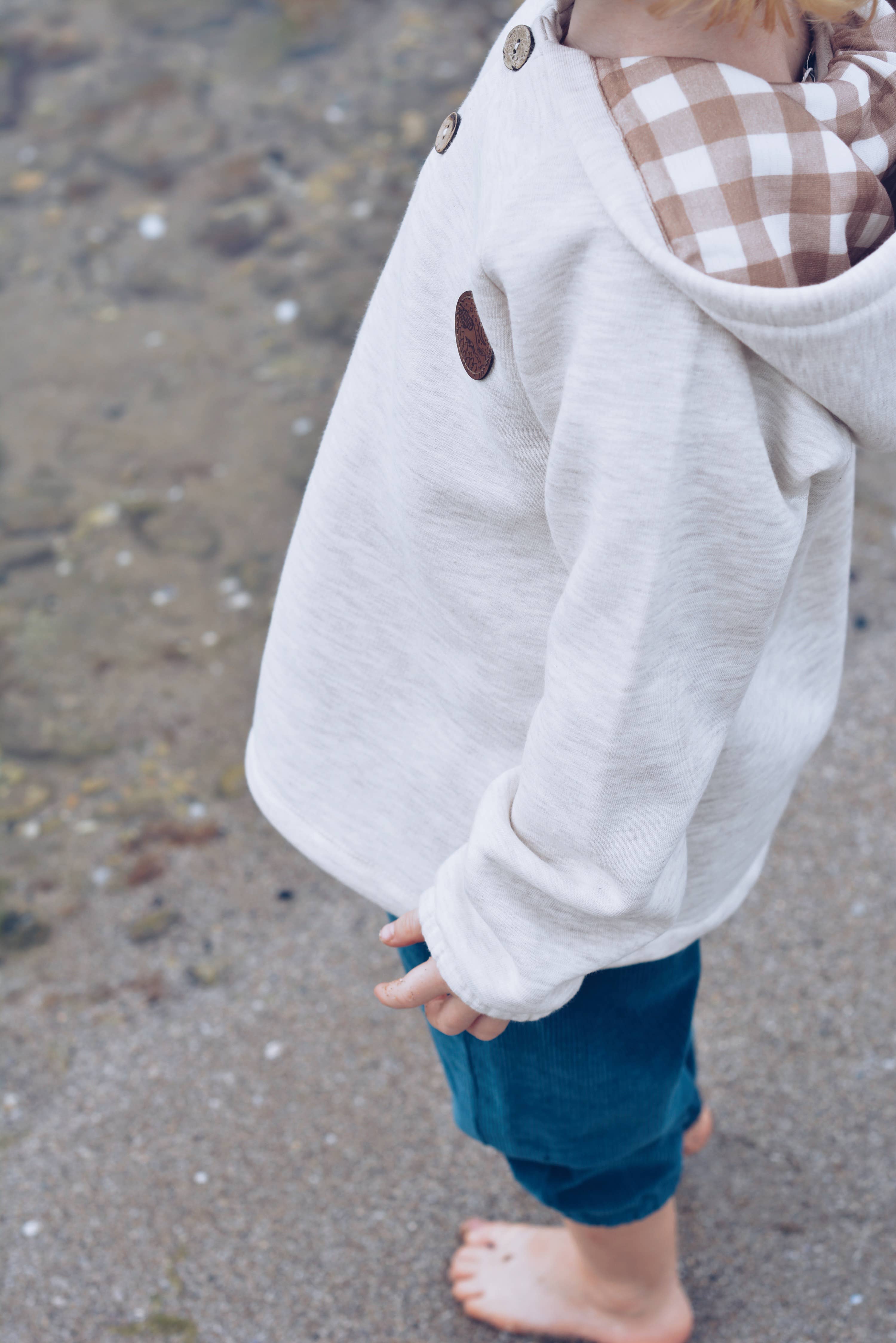 Eli & Nev (we cover U.S. import duties) - Wholesale Hoodie - Kids - Baby / Kids Raglan Sleeve Beige Hoodie Printed Hood OEKO-TEX3