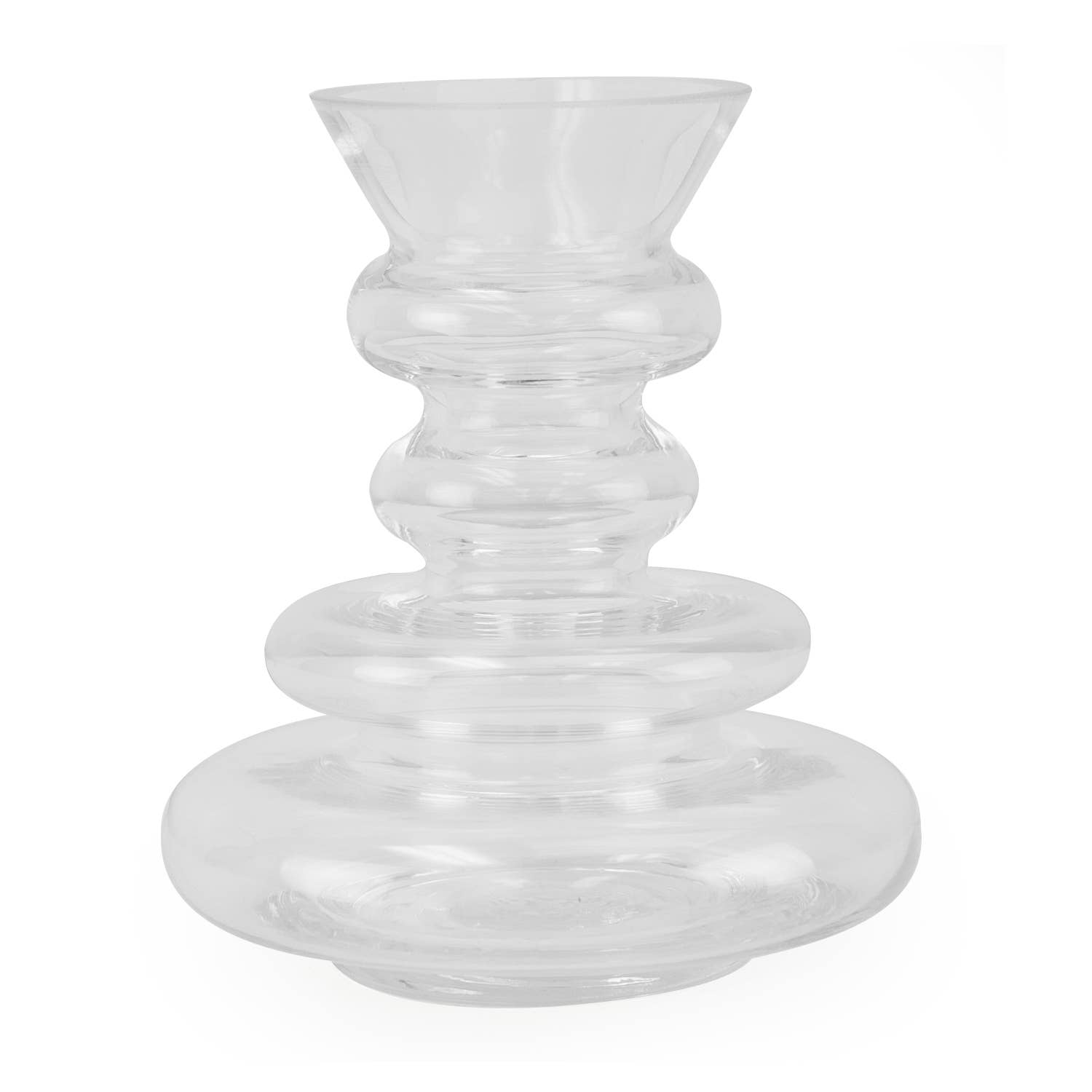 Galore Home - Wholesale Vase - Organic Bud Glass Vase (H-6.25" x D-5.5")0